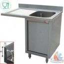 Plonge 1 cuve, &eacute;g gauche, sur armoire 1 porte 140x700