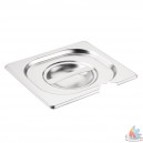 Couvercle inox avec poign&eacute;e standard 1/6 176X162